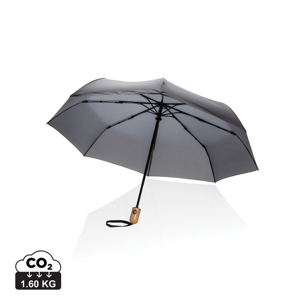 Bambusowy parasol automatyczny 21" AWARE™ RPET Szary P850.612 (10)