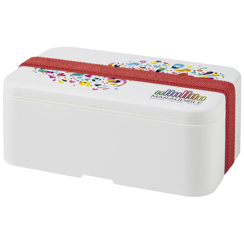 MIYO jednopoziomowe pudełko na lunch  Biały-Czerwony 21046901 (1)