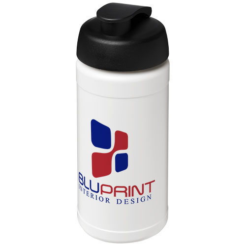 Bidon Baseline® Plus o pojemności 500 ml z wieczkiem zaciskowym Biały-Czarny 21006800 (1)