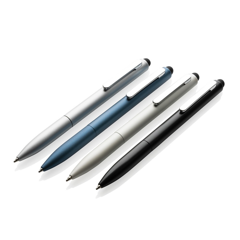 Długopis, touch pen Kymi, aluminium z recyklingu Czarny P611.231 (5)