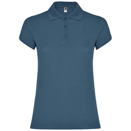 Star koszulka damska polo z krótkim rękawem Storm blue R66348V5 