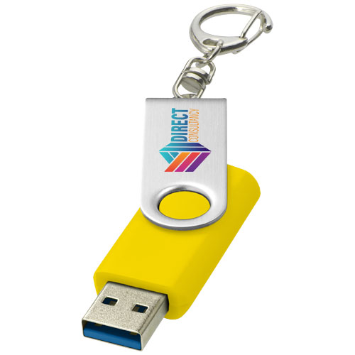 Rotate pendrive wyposażony w interfejs USB 3.0 z łańcuchem do kluczy Żółty 1Z50711K (1)