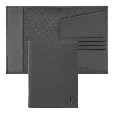 Etui na paszport Double B Saffiano Grey Szary HLP526H 