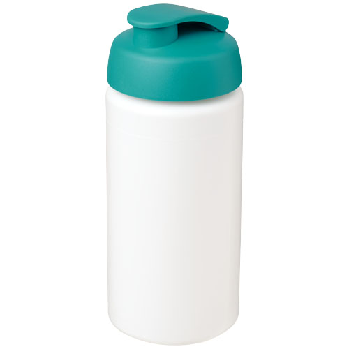 Bidon Baseline® Plus o pojemności 500 ml z wieczkiem zaciskowym i uchwytem Biały-Akwamarynowy 21007205 