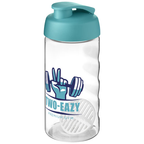 Shaker H2O Active Bop o pojemności 500ml Turkusowy niebieski-Przezroczysty 21070451 (1)