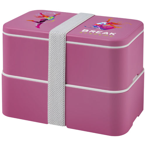 MIYO dwupoziomowe pudełko na lunch Magenta-Magenta-Biały 21047041 (1)