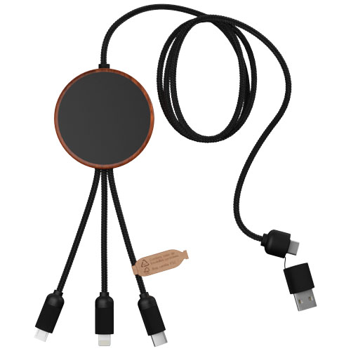 SCX.design C40 kabel ładujący z podświetlanym logo 5-w-1 rPET i z podkładką ładującą 10 W Drewniany 2PX07371 (3)