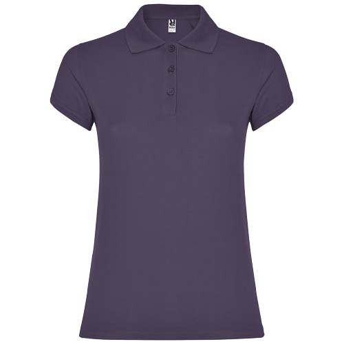 Star koszulka damska polo z krótkim rękawem Liljowy R66342W5 