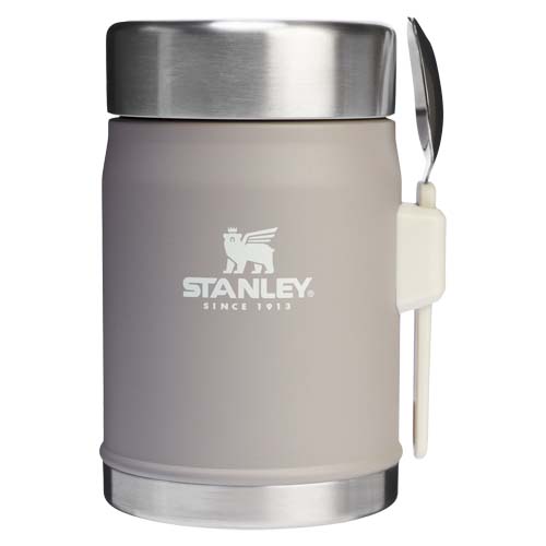 Gadżet reklamowy - Słoik na żywność Stanley Legendary z łyżko-widelcem, o pojemności 400 ml
