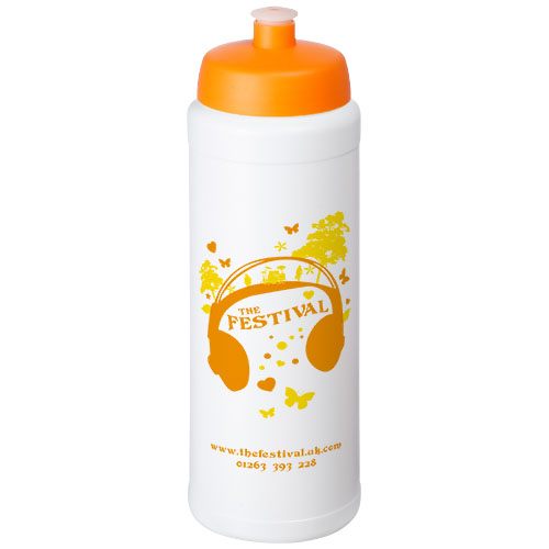 Bidon Baseline® Plus o pojemności 750 ml ze sportowym wieczkiem i uchwytem Biały-Pomarańczowy 21068907 (1)