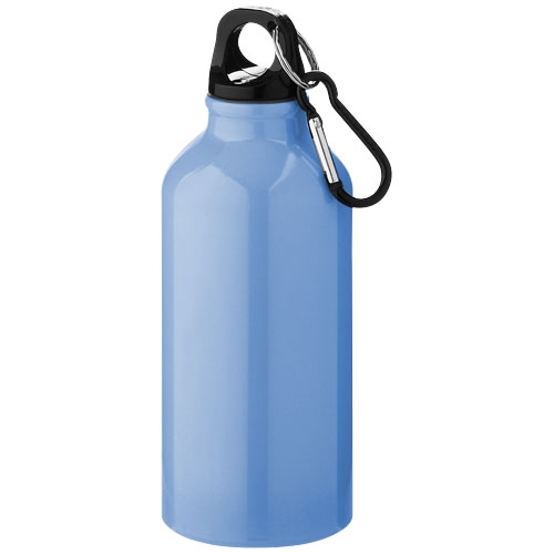 Gadżet reklamowy - Aluminiowa butelka na wodę Oregon z karabińczykiem o pojemności 400 ml