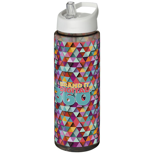 Bidon H2O Vibe o pojemności 850 ml z wieczkiem z dzióbkiem Węgiel drzewny-Biały 21009603 (1)