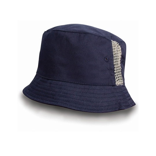 Kapelusz Bucket Bawełniany z Siatka Navy RH45-458697 