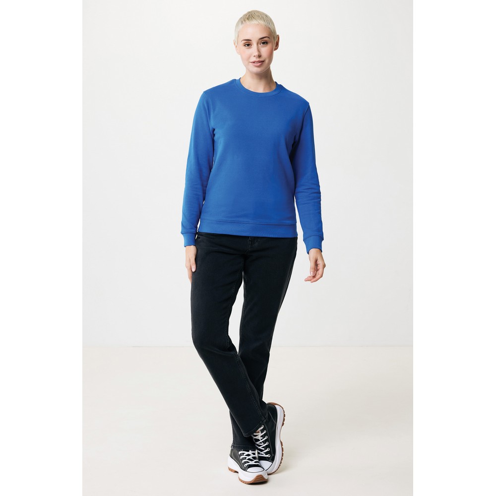 Bluza z bawełny z recyklingu Iqoniq Zion Niebieski T9300.025.XXS (9)