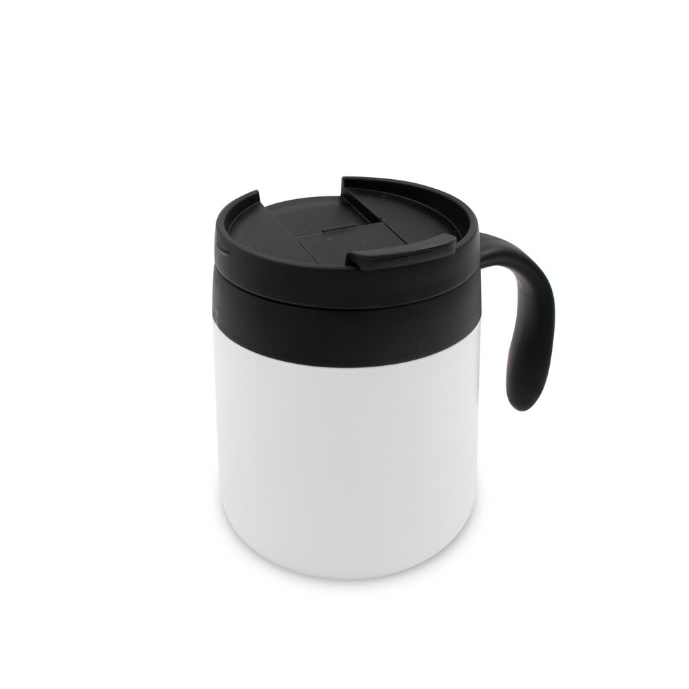 Kubek termiczny 400 ml z rączką | Wyatt Biały V4838-02 (2)