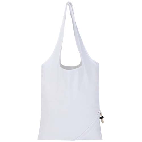 Madras Blend - torba na zakupy, wykonana z recyklingowanej baweły o gramaturze 140 g/m² posiadającej certyfikat GRS, składana Biały 12080501 (3)