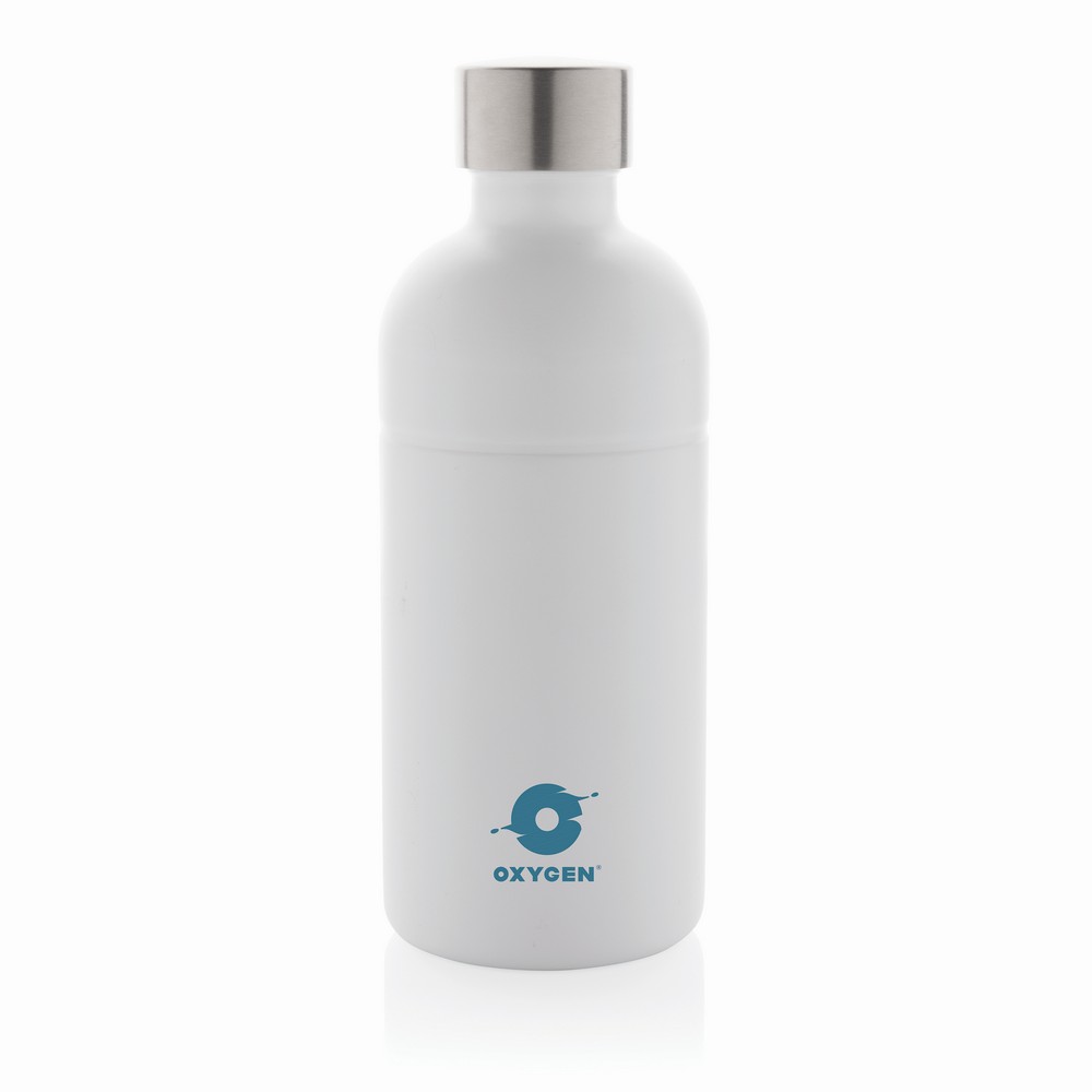 Butelka sportowa 800 ml Soda do napojów gazowanych, stal nierdzewna z recyklingu Biały P435.803 (6)