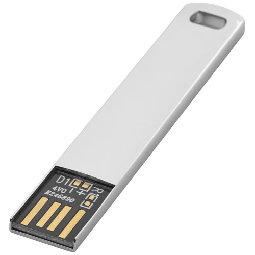 Metalowa płaska pamięć USB 2.0 Metaliczny 1Z51782K 