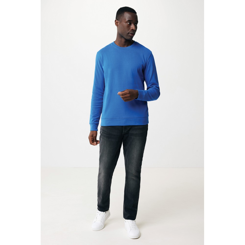 Bluza z bawełny z recyklingu Iqoniq Zion Niebieski T9300.025.XXS (13)