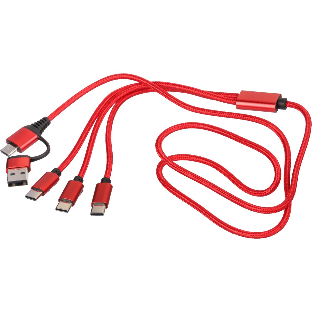 Kabel do ładowania 6 w 1 Czerwony VB331-05 (4)