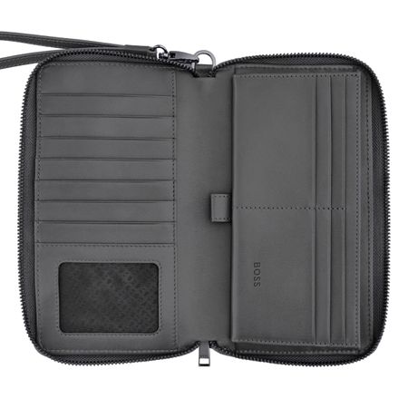 Portfel podróżny Double B Saffiano Grey Szary HLL526H (4)