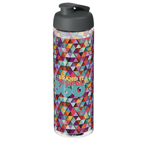 Bidon H2O Vibe o pojemności 850 ml z otwieranym wieczkiem Przezroczysty-Szary 21009413 (1)