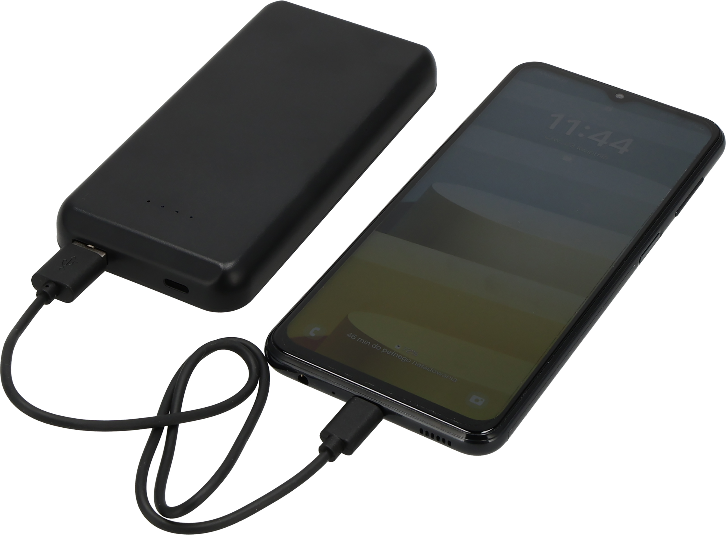 Power bank z ABS z recyklingu 10000 mAh PRESTON Czarny 3549403 (5)