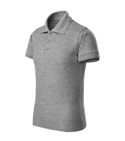 Koszulka polo dziecięca MF22 Ciemnoszary melanż F22-1080209 