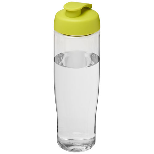 Bidon H2O Tempo® o pojemności 700 ml z wieczkiem zaciskowym Przezroczysty-Limonkowy 21004004 