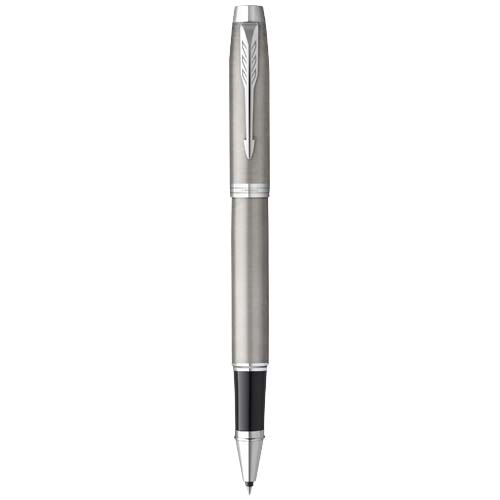 Parker IM Essentials – elegancki zestaw piśmienniczy: pióro i długopis, kolor srebrny Czarny 10801590 (2)