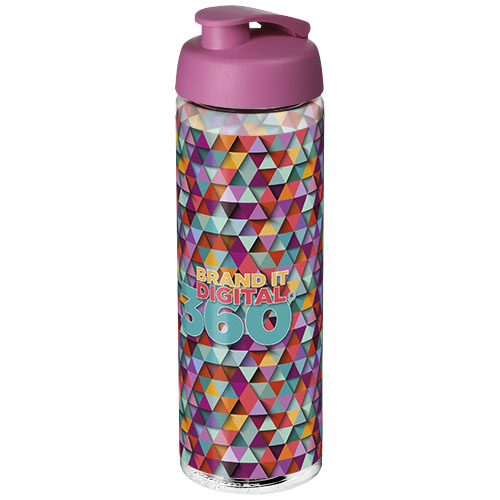 Bidon H2O Vibe o pojemności 850 ml z otwieranym wieczkiem Przezroczysty-Różowy 21009408 (1)