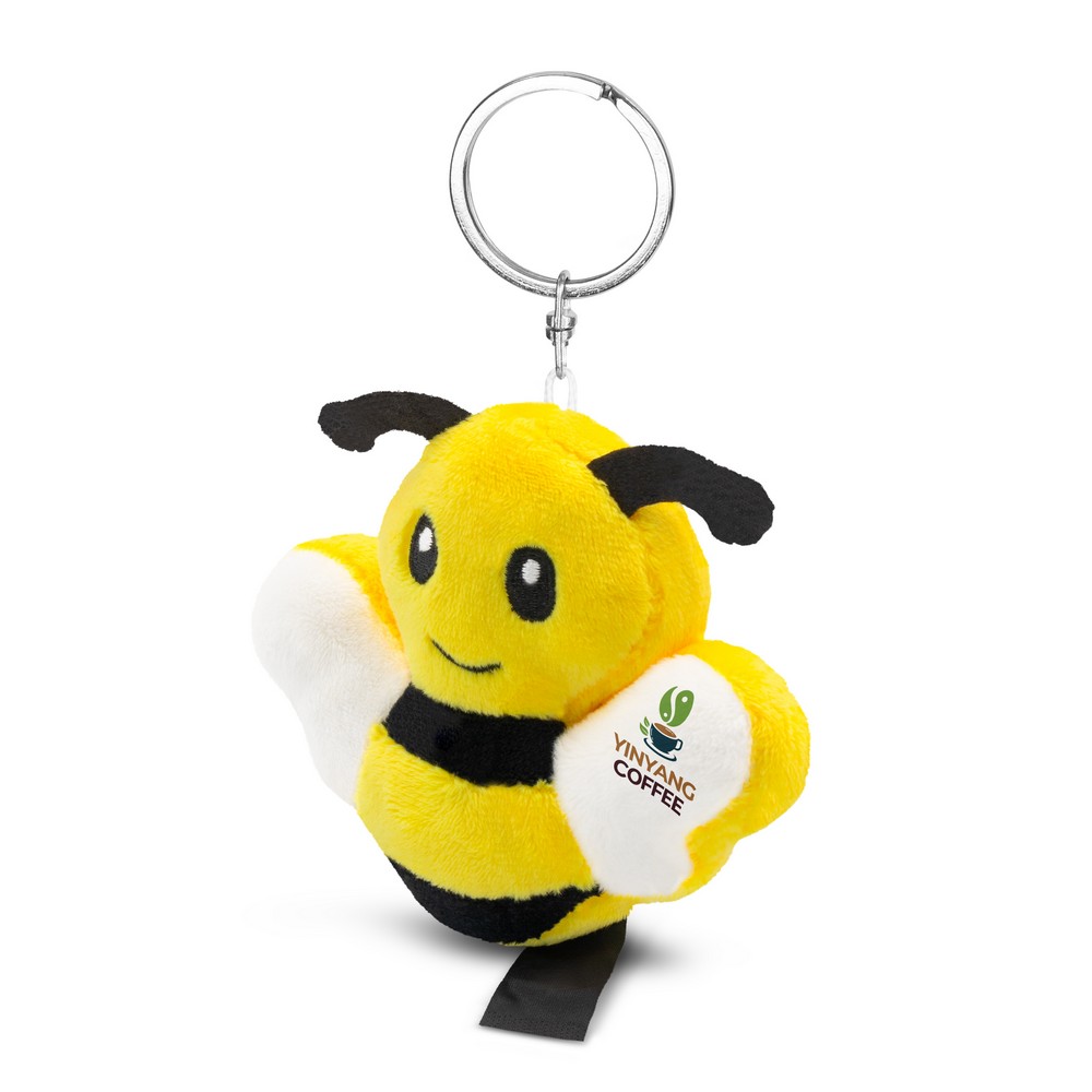Pluszowa pszczoła RPET, brelok | Miro żółty HE851-08 (5)