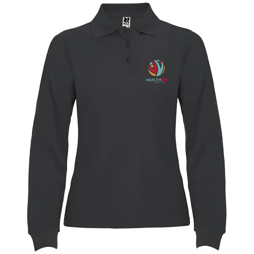 Estrella koszulka damska polo z długim rękawem Dark Lead R66364B5 (1)