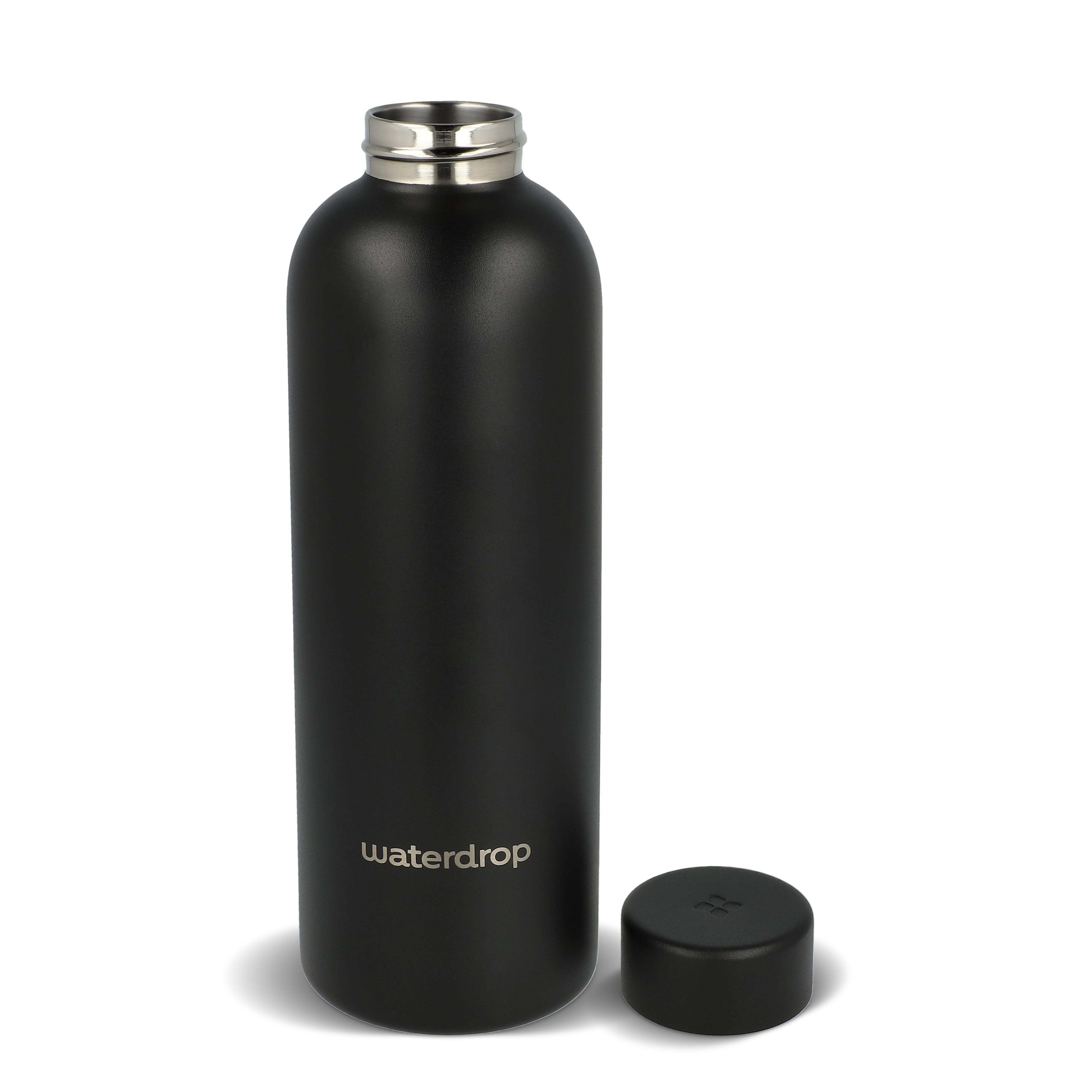 Butelka ze stali nierdzewnej Waterdrop ze stalową nakrętką 600 ml Czarny LT47001-N0002 (6)