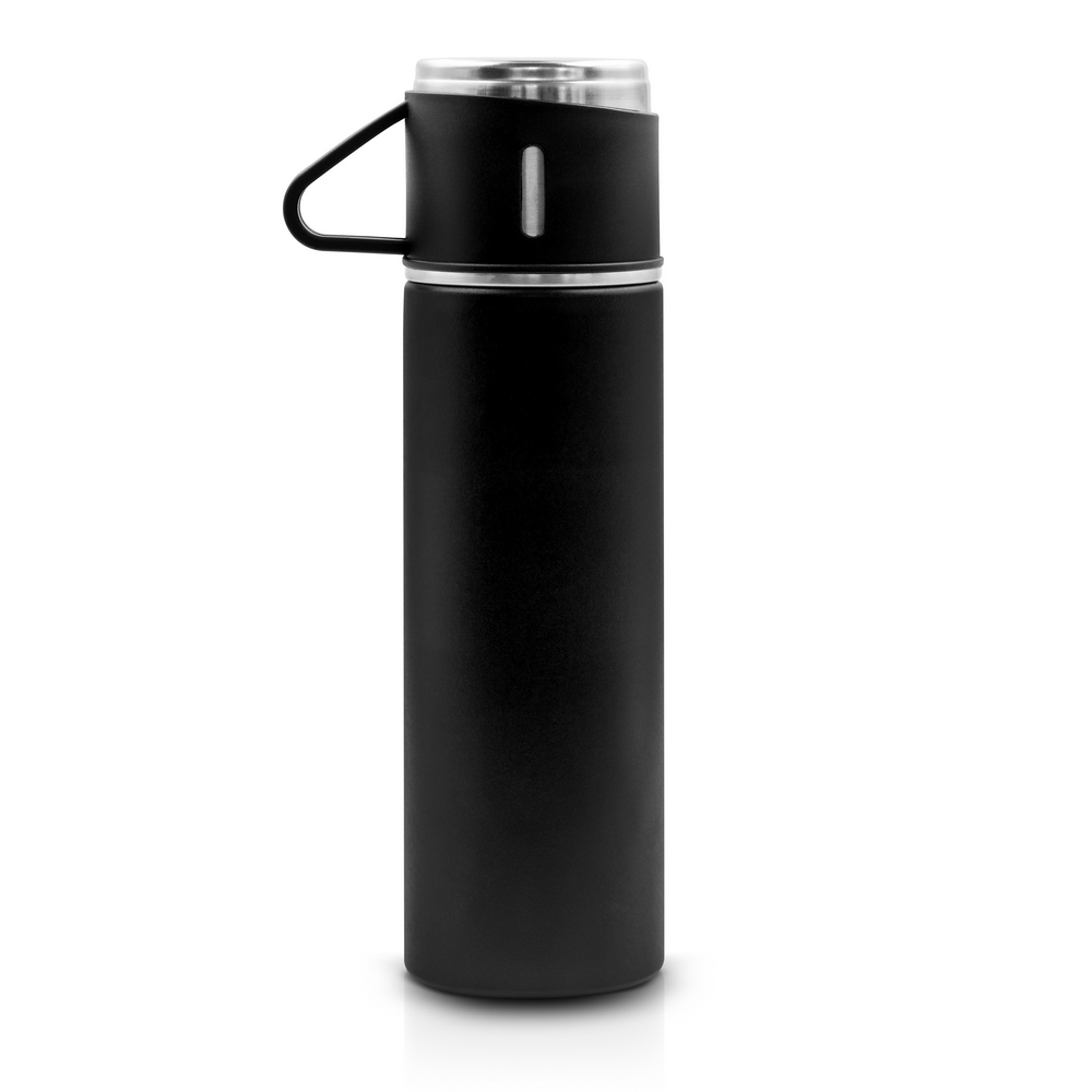 Termos 420 ml i 3 kubki 150 ml | Quavean Czarny VA117-03 (5)