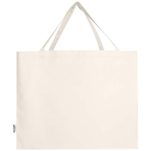 Odessa duża torba na zakupy z bawełny z recyklingu z certyfikatem GRS 220 g/m² Naturalny 12073406 (3)