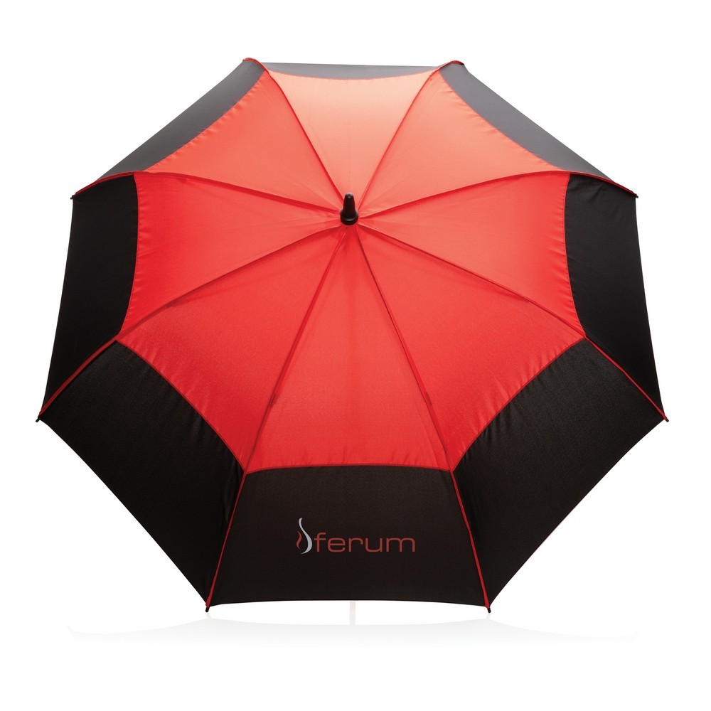 Parasol sztormowy 27", automatyczny AWARE™ RPET Czerwony P850.684 (5)