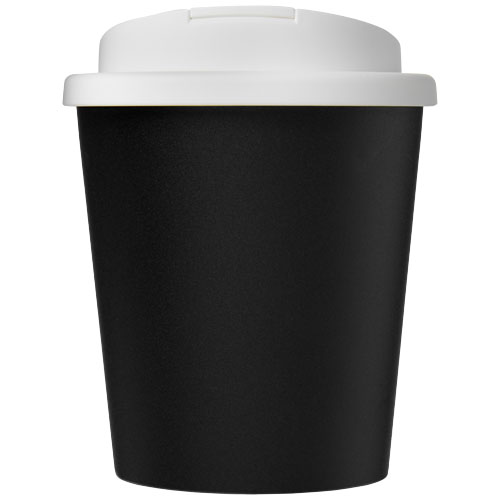 Kubek Americano® Espresso Eco z recyklingu o pojemności 250 ml z pokrywą odporną na zalanie  Czarny-Biały 21045500 (2)