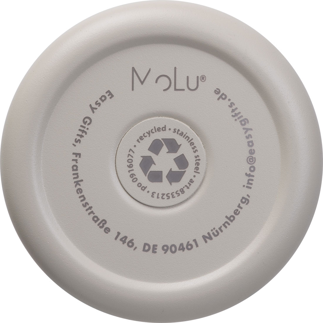 Termos stalowy z recyklingu LE BOURGET MoLu 1000 ml Beżowy 535213 (9)
