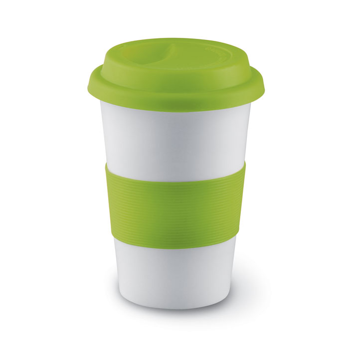 Gadżet reklamowy - Ceramiczny kubek z przykrywką