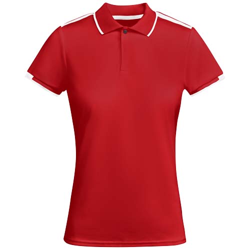 Tamil sportowa koszulka damska polo z krótkim rękawem Czerwony-Biały R04098N1 