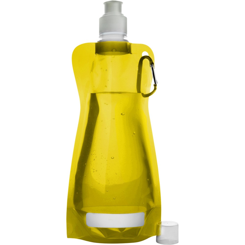 Składany bidon 420 ml z karabińczykiem żółty V6503-08 