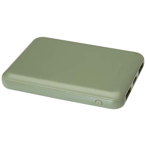 Asama powerbank o pojemności 5000 mAh Type-C z tworzyw sztucznych pochodzących z recyklingu Melanż zielony 12438362 