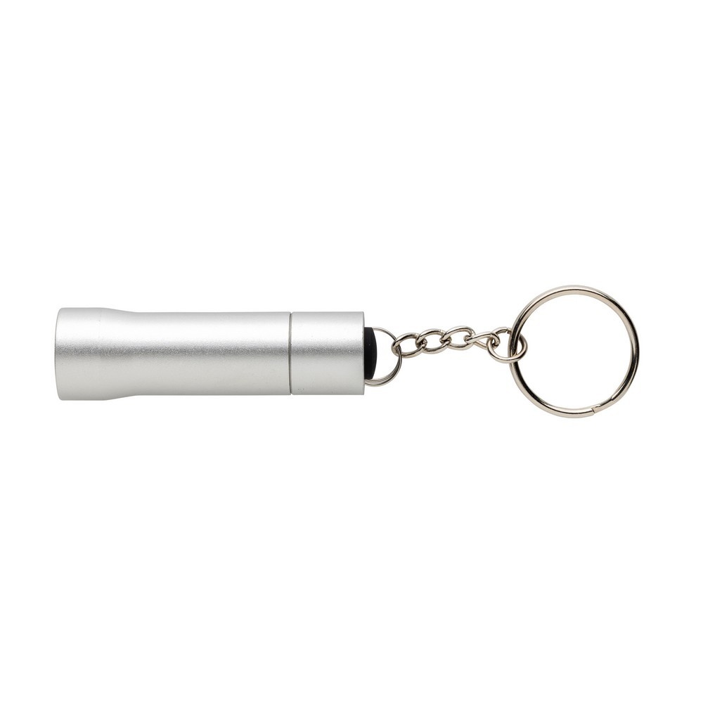 Brelok do kluczy z aluminium z recyklingu, latarka Flash Szary P514.0402 (1)