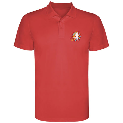 Monzha sportowa koszulka męska polo z krótkim rękawem Czerwony R04044I1 (1)