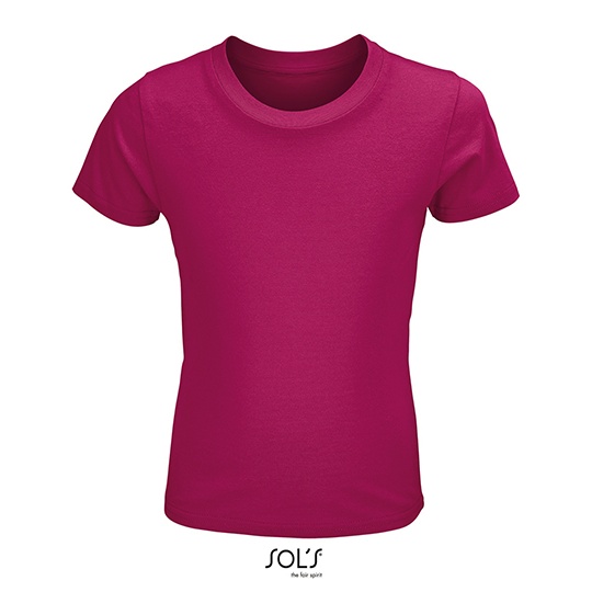 T-shirt Dziecięcy Krótki Rękaw Bawełna Organiczna Fuchsia L03580-544934 