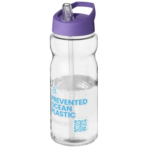 Bidon H2O Eco o pojemności 650 ml z wieczkiem z dzióbkiem Przezroczysty-Fioletowy 21009996 (1)