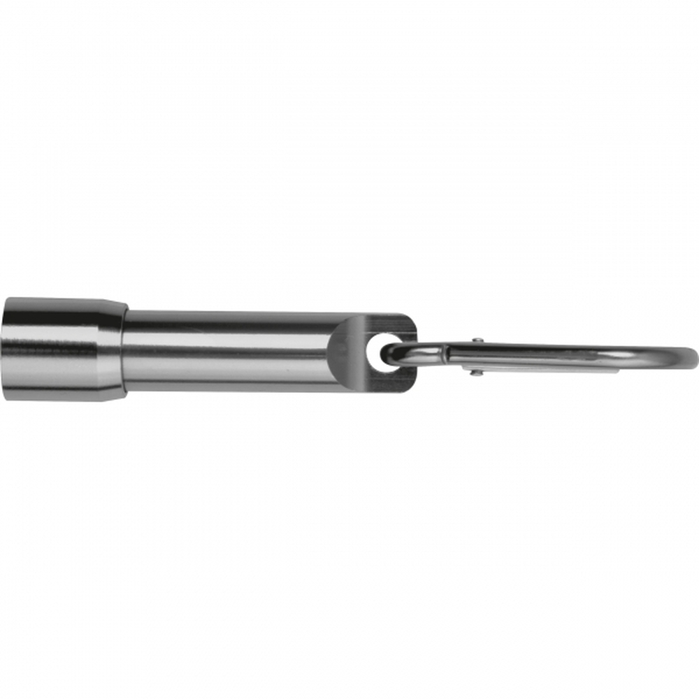 Mini latarka z aluminium z recyklingu BERGAMO Szary 529307 (3)