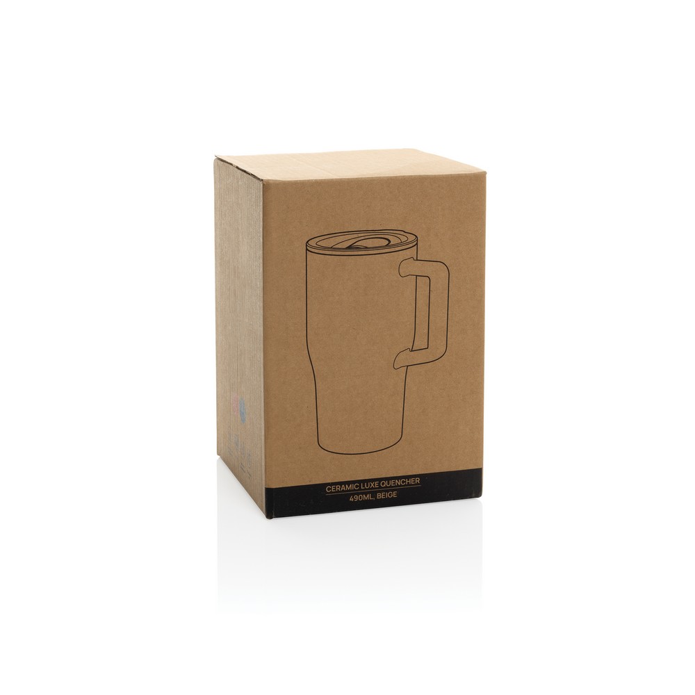 Ceramiczny kubek podrożny 490 ml Szary P437.2219 (10)