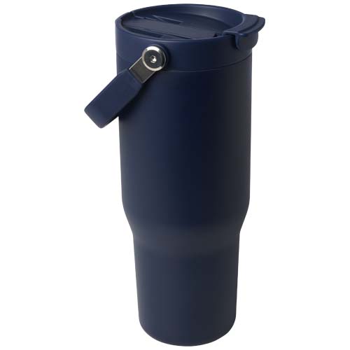 Gadżet reklamowy - Kubek Bronx o pojemności 900 ml, z izolacją próżniową, wykonany ze recyklingowanej stali nierdzewnej z certyfikatem RCS i z miedzi, z wielofukncyjną zakrętką